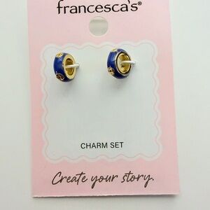 Francesca’s Charm Bar | Blue Enamel Spacer Bead Charms